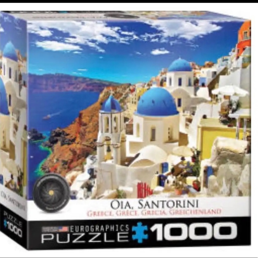 Santorini, Greece puzzle. 1000 pieces. Brand new sealed in box.